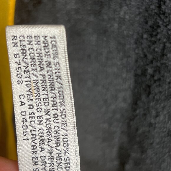 Elaine Gold Collection Sheer Silk Scarf Brown Yellow Ombre 53"x10" - Picture 3 of 3